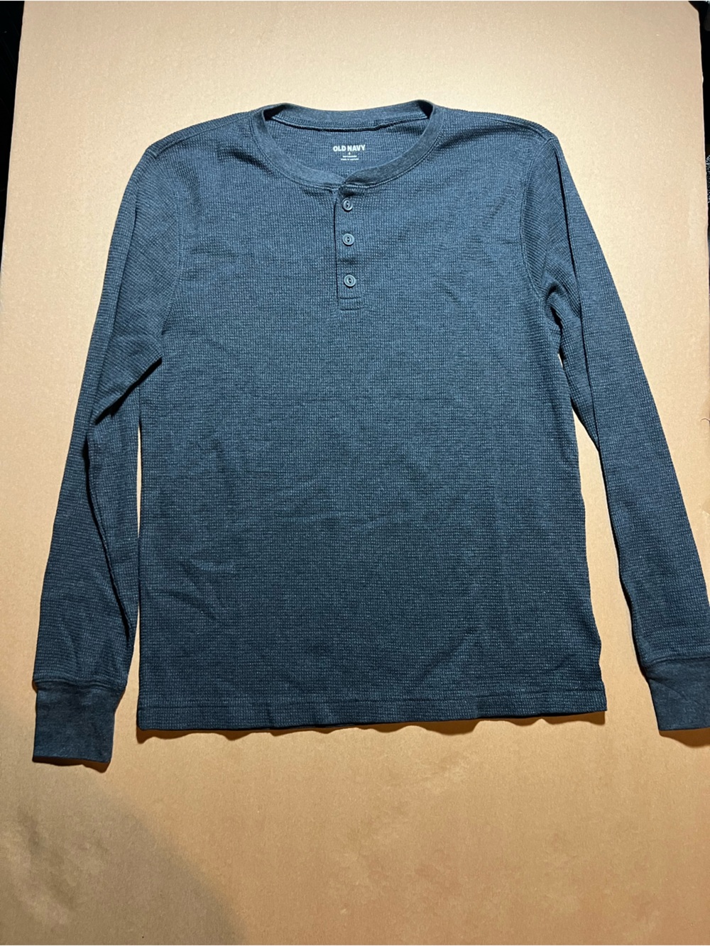Old Navy Men's Long-Sleeve Henley in Navy Blue